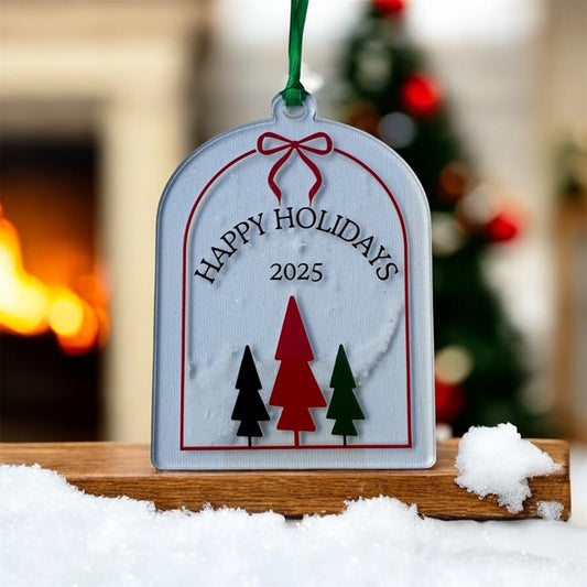 Happy Holidays 2025 Ornament