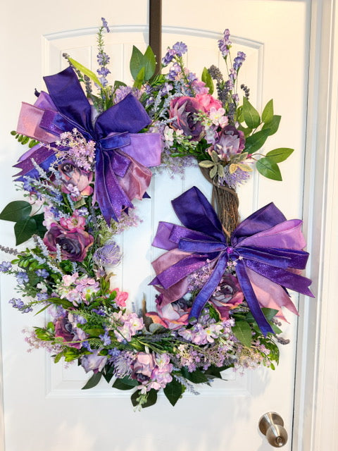 Purple Spring Wreath