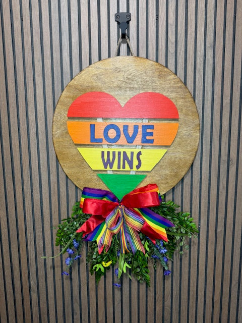 3D "Love Wins" Door Hanger